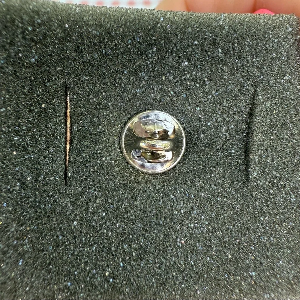 Avon Silver Brooch with Pink Accents NIB vintage 2000